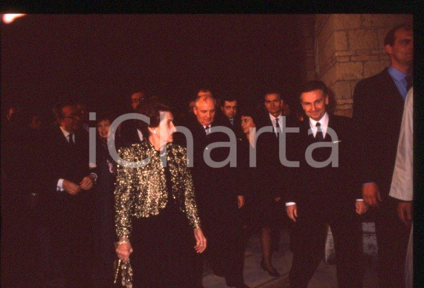 Fotografia d epoca originale 35mm vintage slide 1990 ROMA QUIRINALE Giulio ANDREOTTI Michail GORBACHEV 2 1