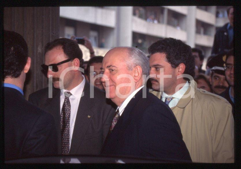 Fotografia d epoca originale 35mm vintage slide 1995 SESTO SAN GIOVANNI  Visita Michail GORBACHEV 26 1