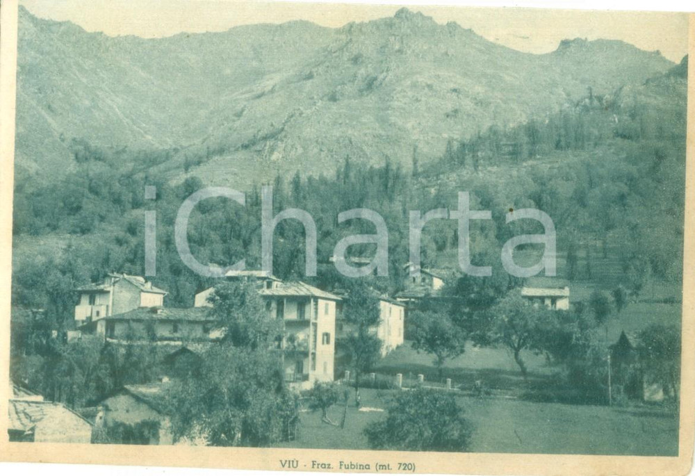 Cartolina originale da collezione 1940 ca VIÃ™ TO Veduta panoramica della frazione FUBINA Cartolina FG NV 1