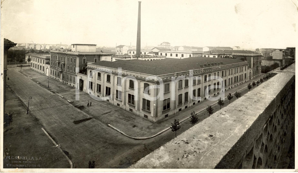 Fotografia d'epoca originale 1930 circa MILANO Veduta della Fabbrica FRATELLI BRANCA 1