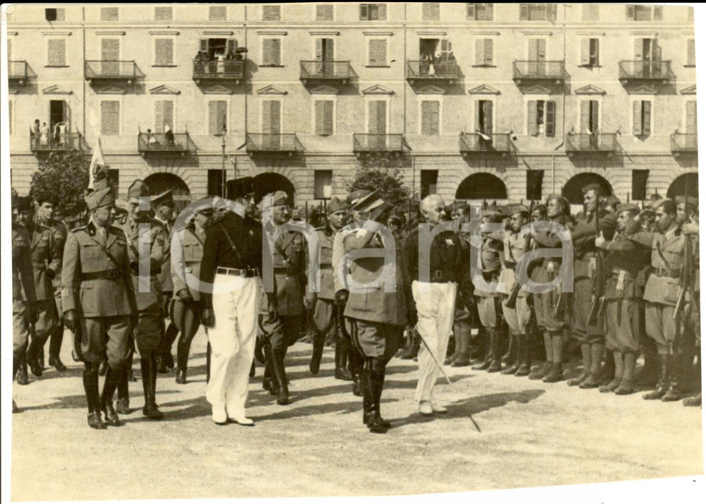 Fotografia d epoca originale 1935 GENOVA La rassegna dei soldati in partenza per AOI Fotografia 1
