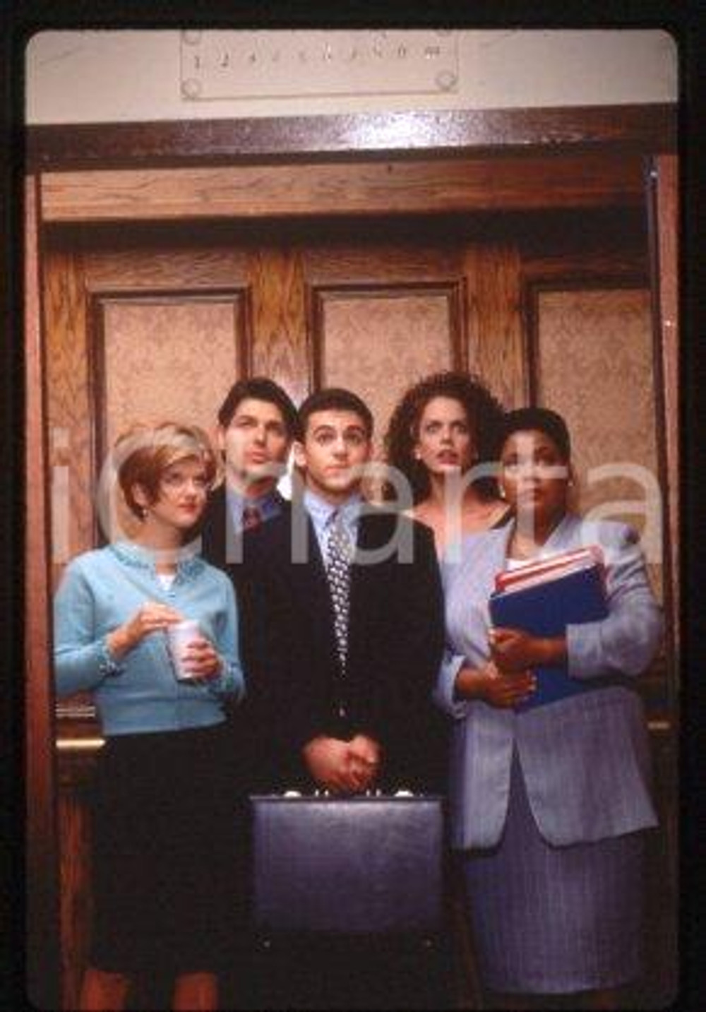 35mm vintage slide* 1997 CINEMA "WORKING" Fred SAVAGE, Maurice GODIN (1)