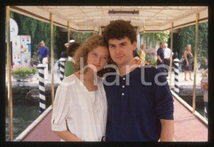 35mm vintage slide* 1990 ca VENICE actress Sophie WARD, husband Paul HOBSON (20)