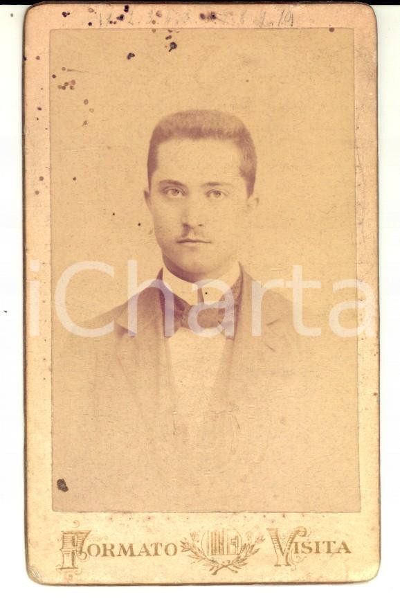 Fotografia d epoca originale 1880 ca ROMA Ritratto di Giuseppe PESCE Direzione Artiglieria e Armamenti Foto 1