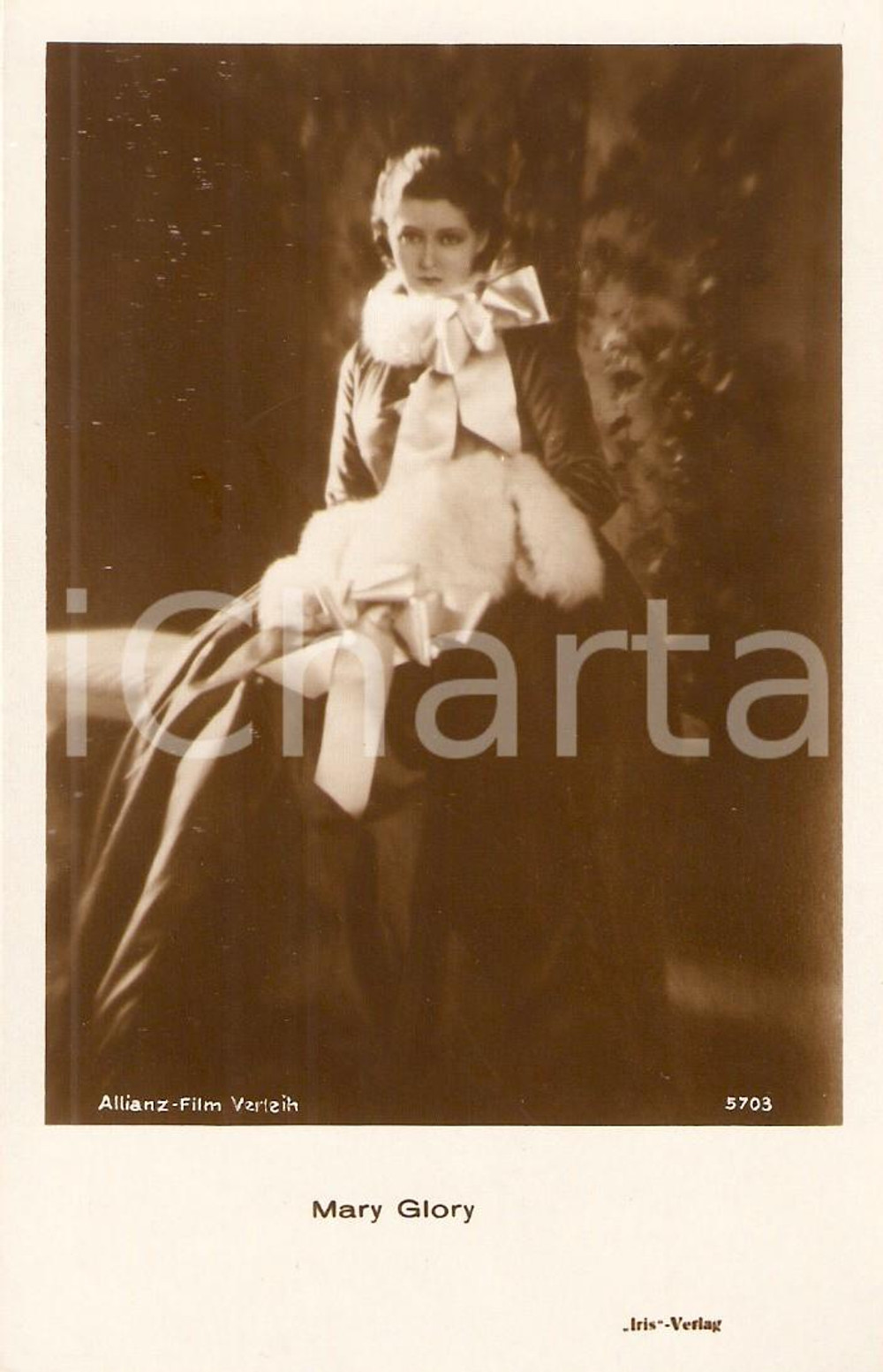 Cartolina originale da collezione 1925 ca CINEMA Actress Mary GLORY Portrait Cartolina FP NV 1