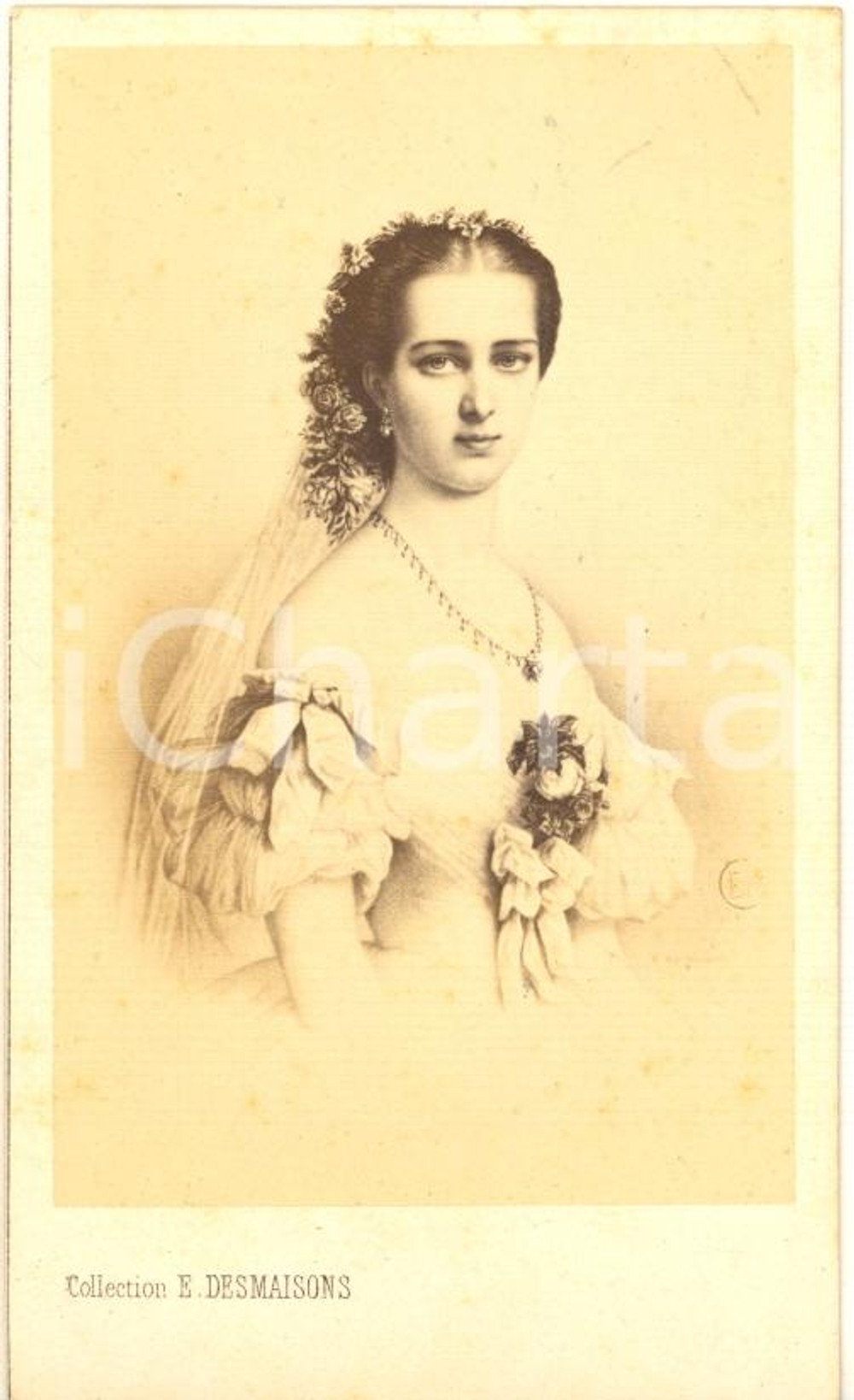 1860 ca Alexandra de Danemark princesse de GALLES - Photo CDV DESMAISONS  Fotografia originale d'epoca, stampata all'albumina.FOTOGRAFO: E. Desmaisons - ParisCONDIZIONI: GFORMATO: CDV    originale e autentica 1