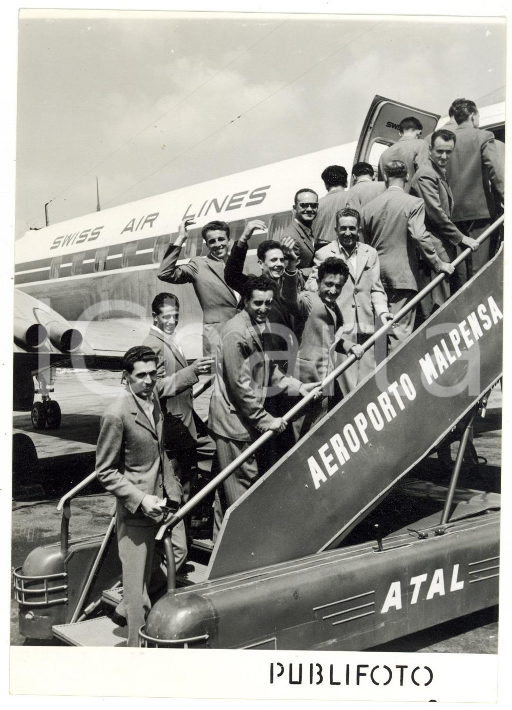 1953 MILANO MALPENSA Mondiali di CANOTTAGGIO - Partenza degli Azzurri