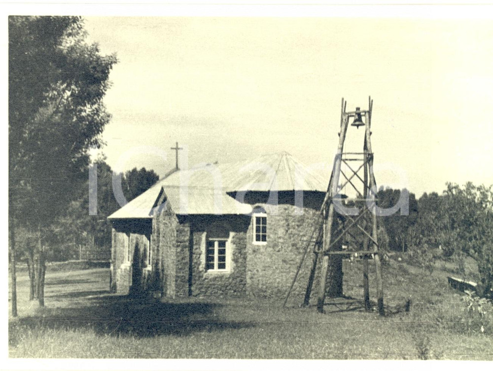Fotografia d epoca originale 1938 LECHEMTI ETIOPIA A.O.I. Chiesetta della missione della CONSOLATA Foto 1