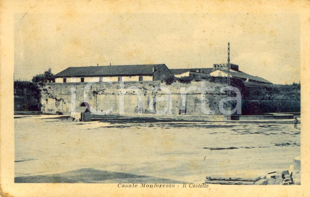Cartolina originale da collezione 1916 CASALE MONFERRATO AL Veduta delle rovine del castello Cartolina FP VG 1