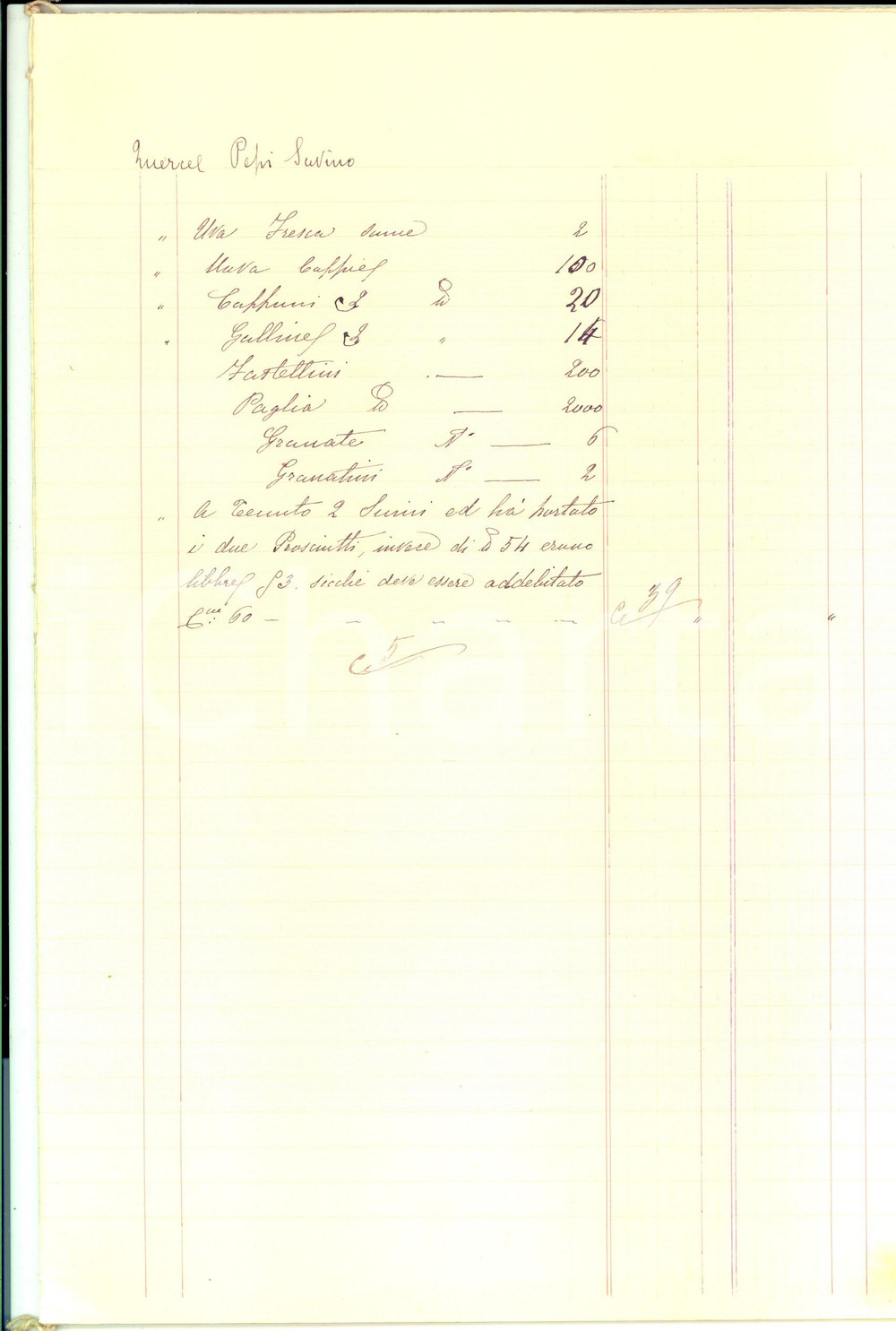 Documento originale, autentico 191112 SIENA Tenuta delle VOLTE Dazi pagati da coloni e legnaioli 32 pp. 1