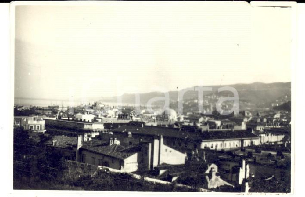 1929 TRIESTE Veduta della città dalla cattedrale di SAN GIUSTO *Foto VINTAGE 9x6