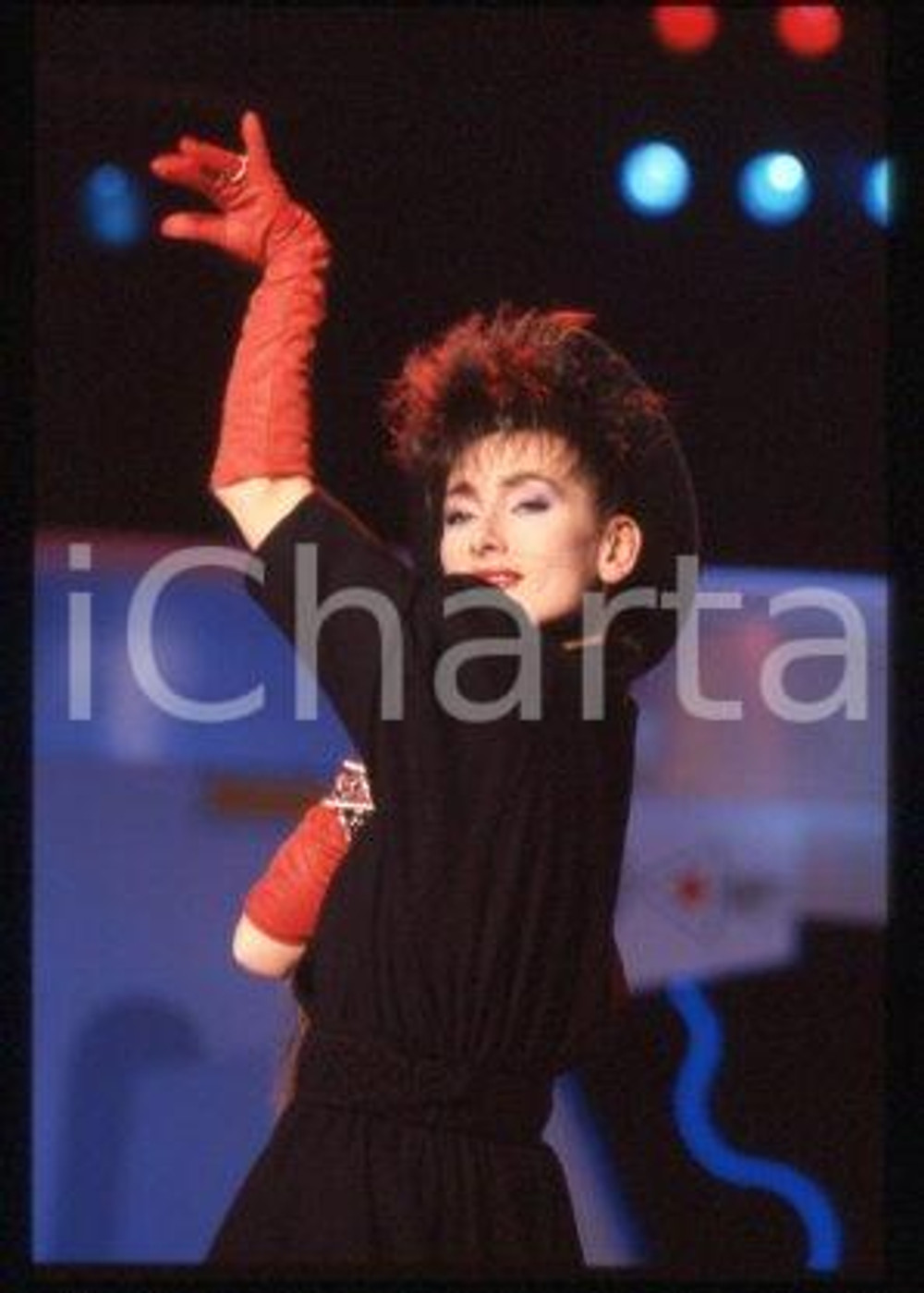 Julie PIETRI - FRANCE Ritratto della cantante 1985 ca * 35 mm vintage slide 5