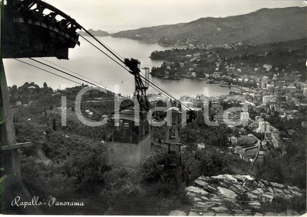 Cartolina originale da collezione 1954 RAPALLO GE La funivia scende in cittÃ  Cartolina FG VG 1