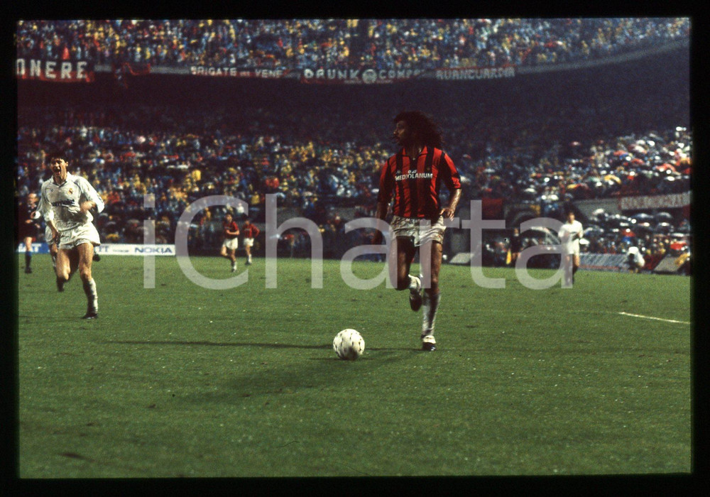35mm vintage slide* 1988 MILANO Amichevole MILAN vs REAL MADRID Ruud GULLIT