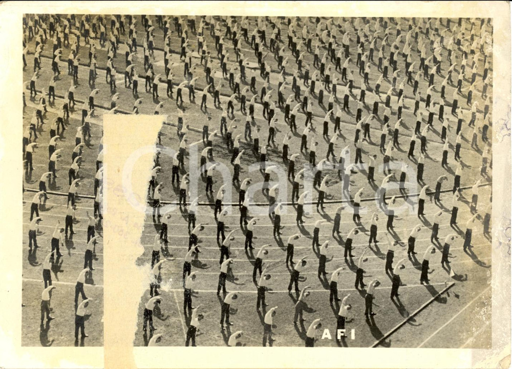 Fotografia d epoca originale 1941 TOKYO Allenamenti collettivi popolo giapponese Fotografia DANNEGGIATA 1