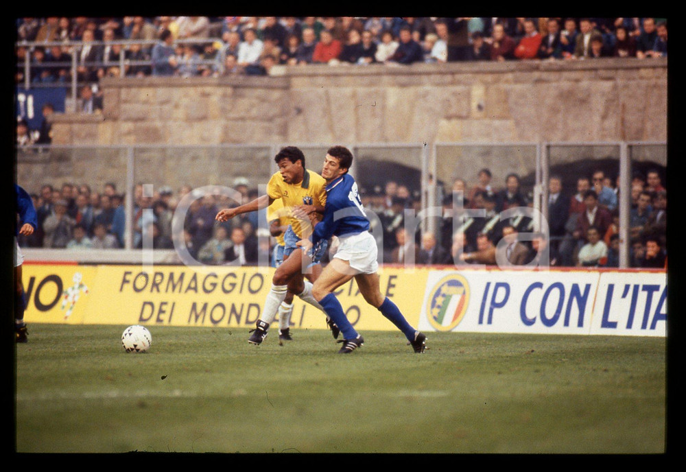 35mm vintage slide* 1989 BOLOGNA ITALIA vs BRASILE 0-1 - MULLER e Ciro FERRARA