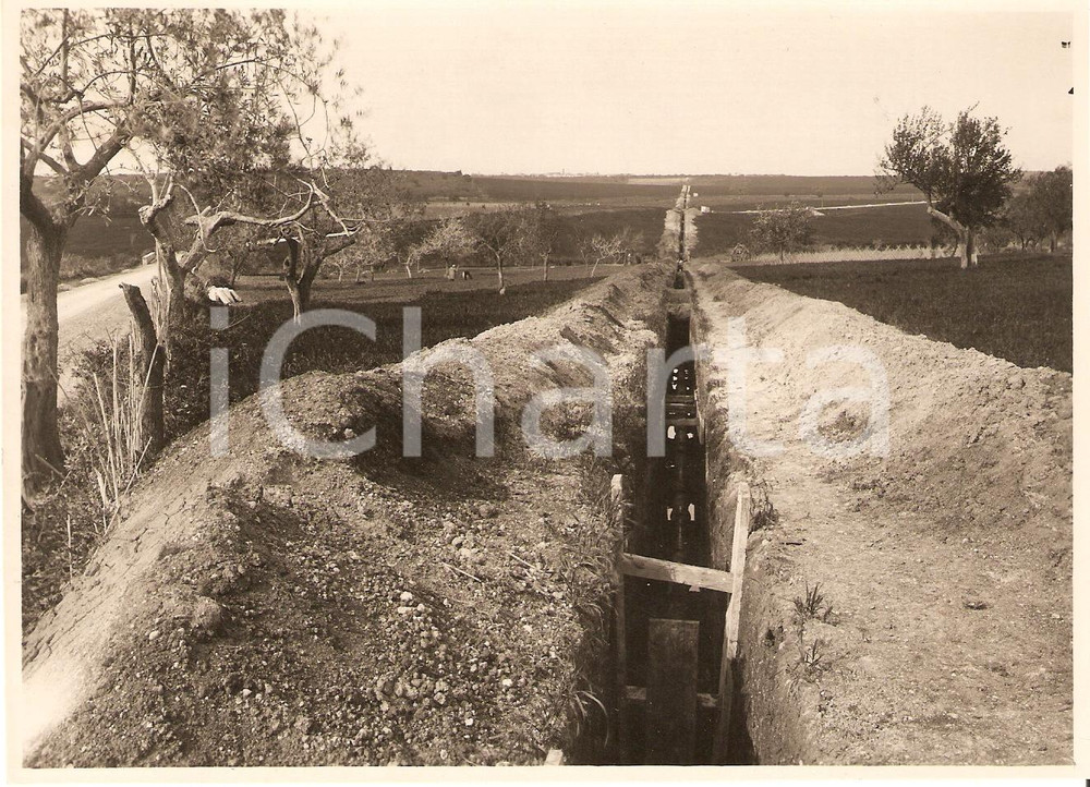 Fotografia d'epoca originale 1935 circa SAN PAOLO DI CIVITATE (FG) Panorama condotta 1