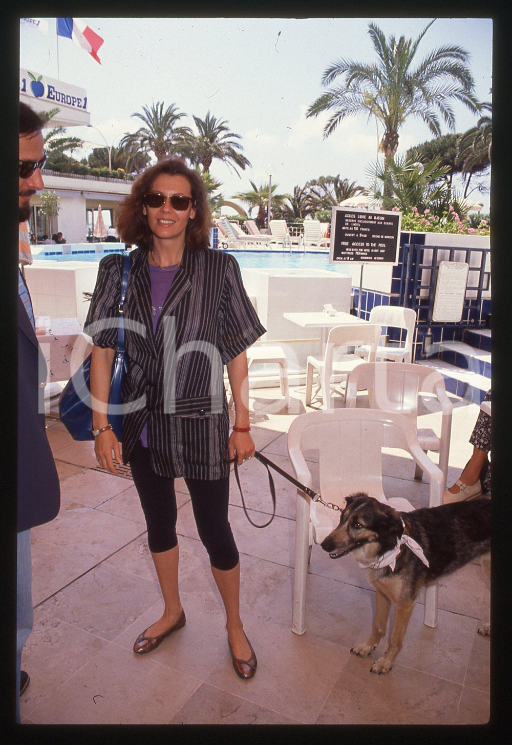 35mm vintage slide* 1990ca FRANCIA - COSTUME Daniela POGGI Ritratto