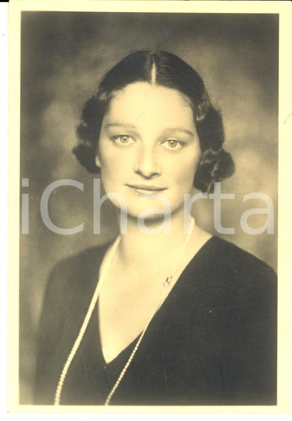 Fotografia d epoca originale 1935 Ritratto della regina Astrid di SVEZIA Foto seriale VANDYK LONDON 10x15 1