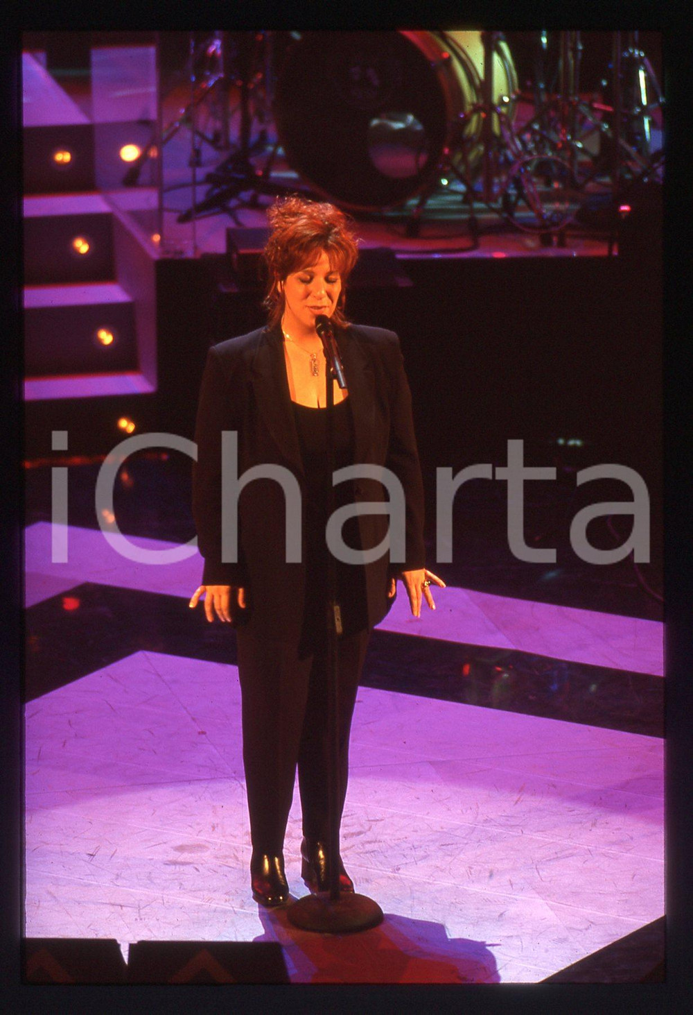 35mm vintage slide* 1997 SANREMO GIOVANI Paola FOLLI al Teatro Ariston (3)