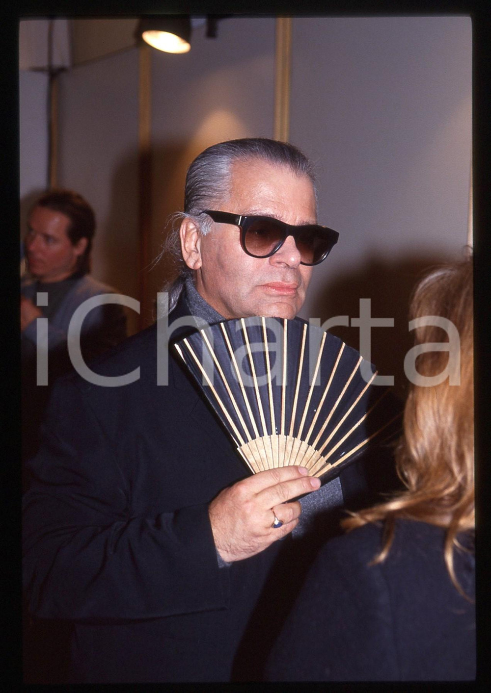 35mm vintage slide* 1993 MILANO Karl LAGERFELD per collezione FENDI - Ritratto 5