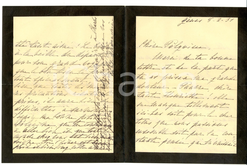 Manoscritto, lettera originale 1931 GENOVA Alessandrina CANTONO DI CEVA sulla morte della zia *Autografo 1