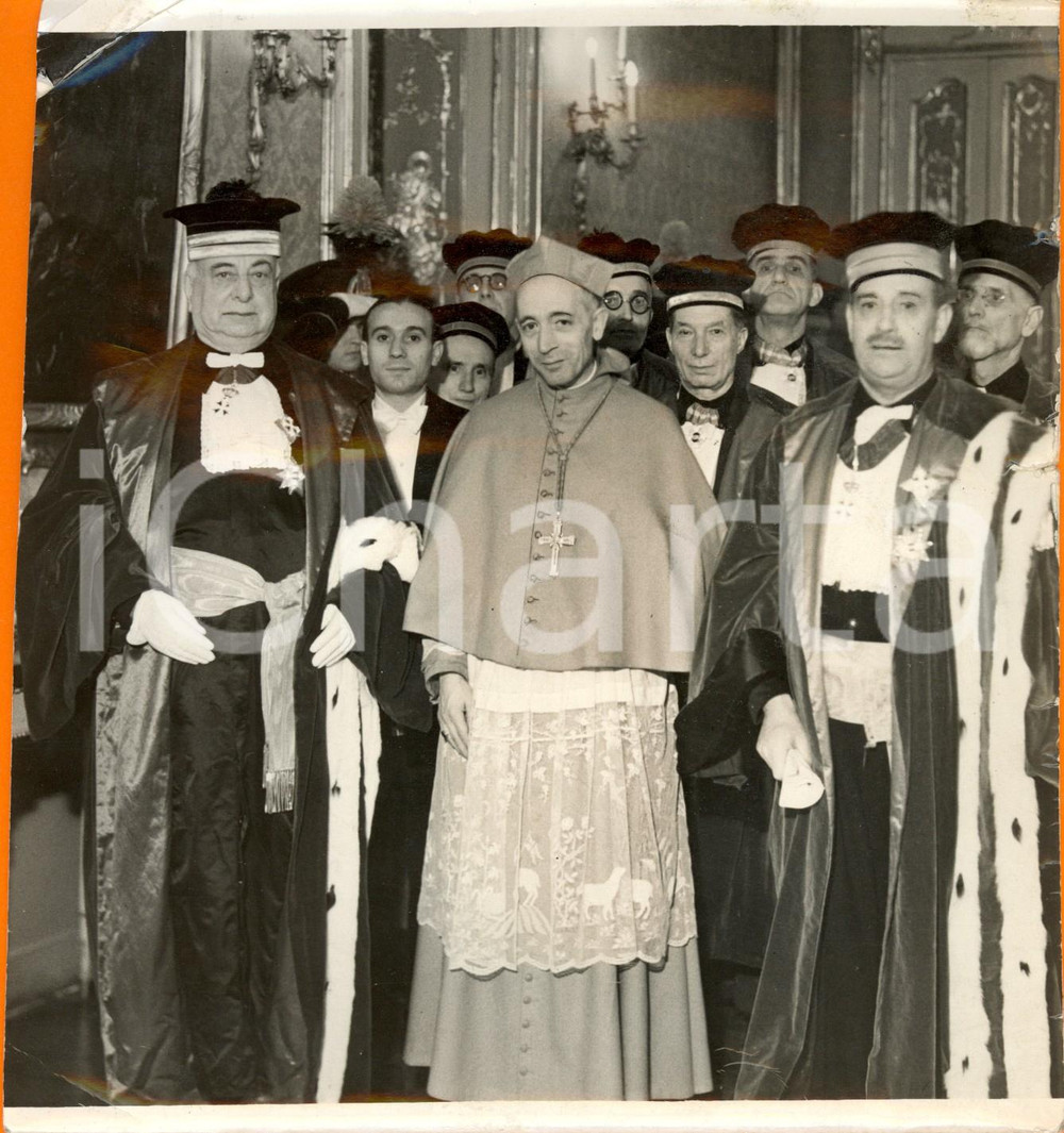 Fotografia d epoca originale 1936 MILANO Ildefonso SCHUSTER inaugurazione anno giudiziario in Corte d Appello 1