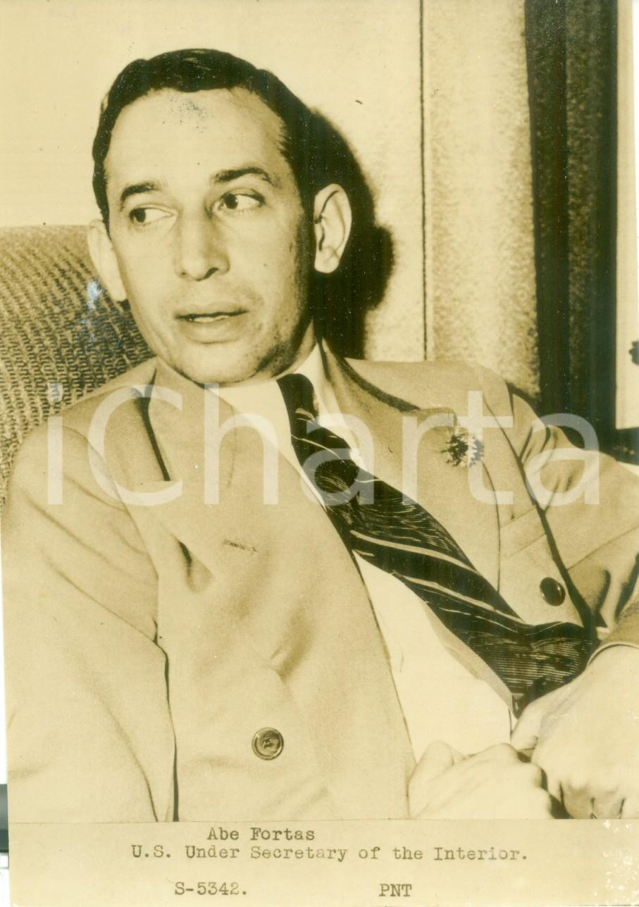 Fotografia d epoca originale 1945 ca USA Abe FORTAS U.S. Under Secretary of the Interior Fotografia 1