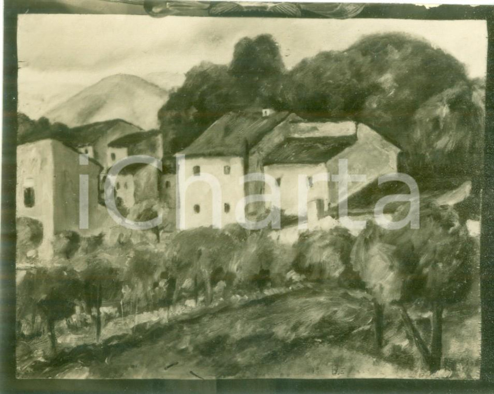 Fotografia d epoca originale 1935 MILANO Arrigo DEL RIGO Paese Fotografia coeva del quadro 1