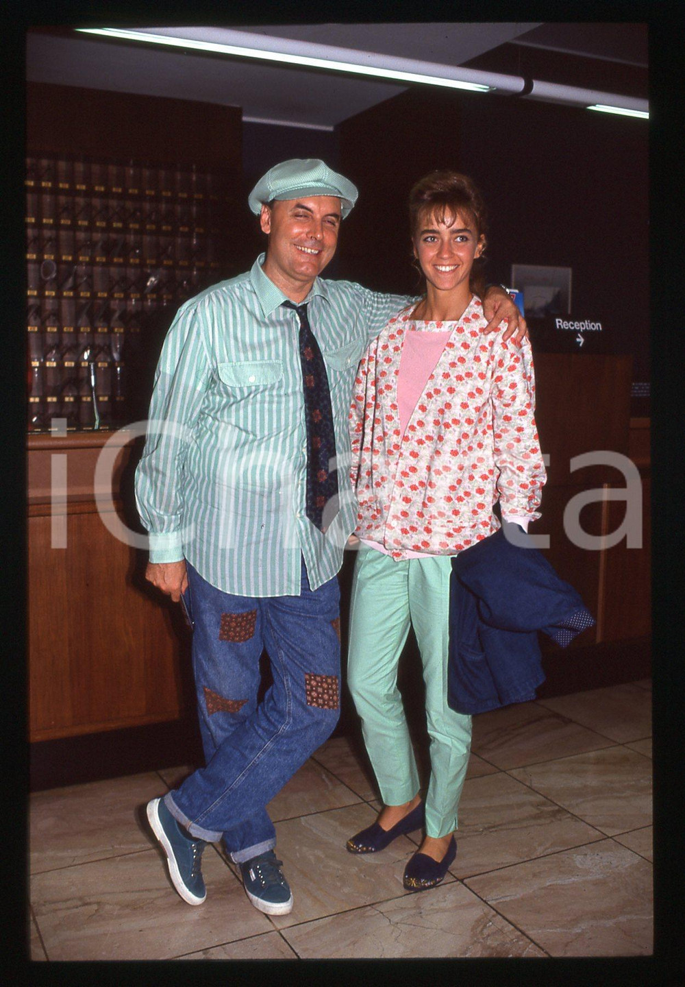 35mm vintage slide* 1990ca COSTUME Luca SARDELLA e Janira MAJELLO Ritratto