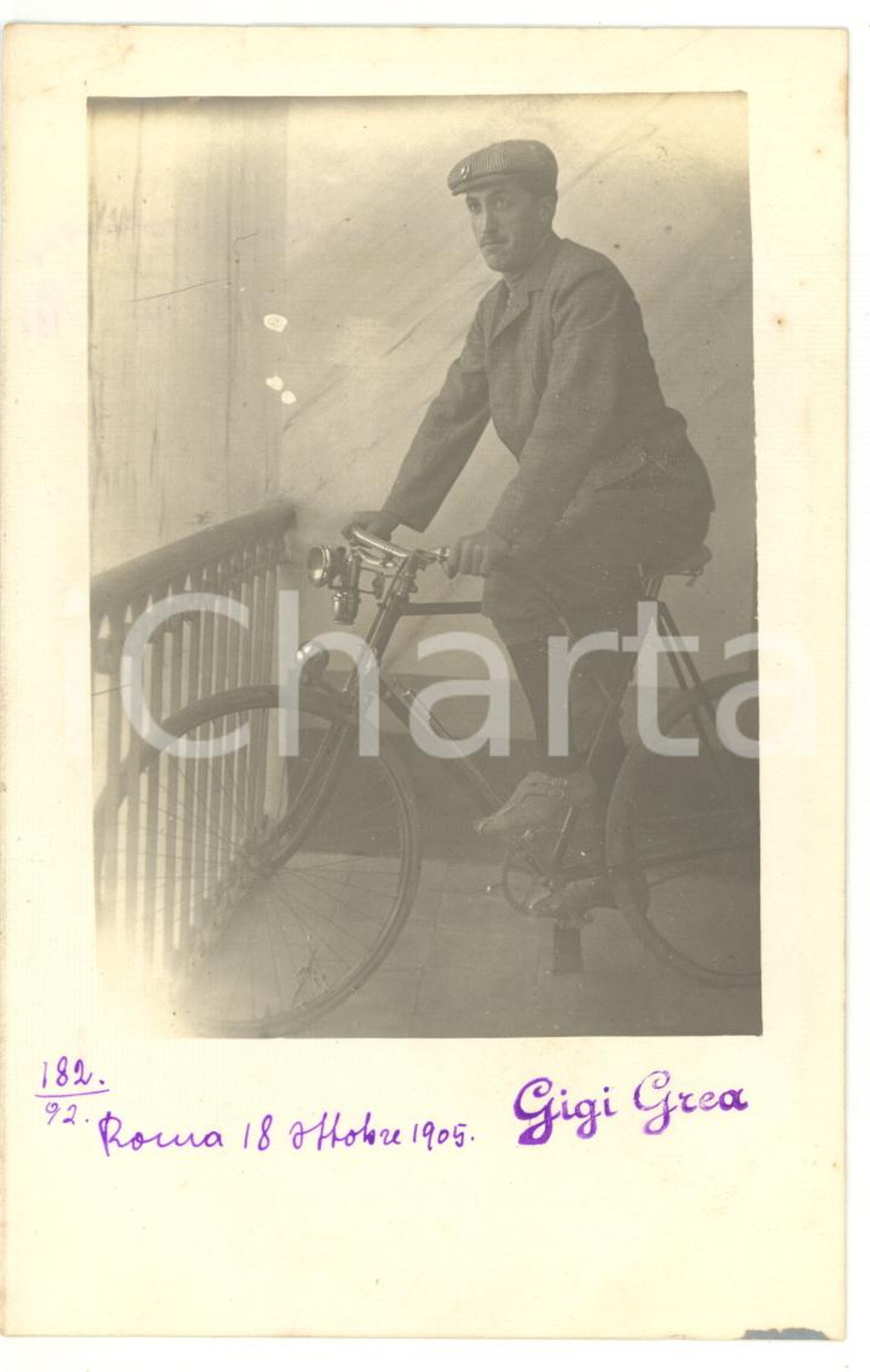 1905 ROMA Ciclista in divisa - Fotocartolina 