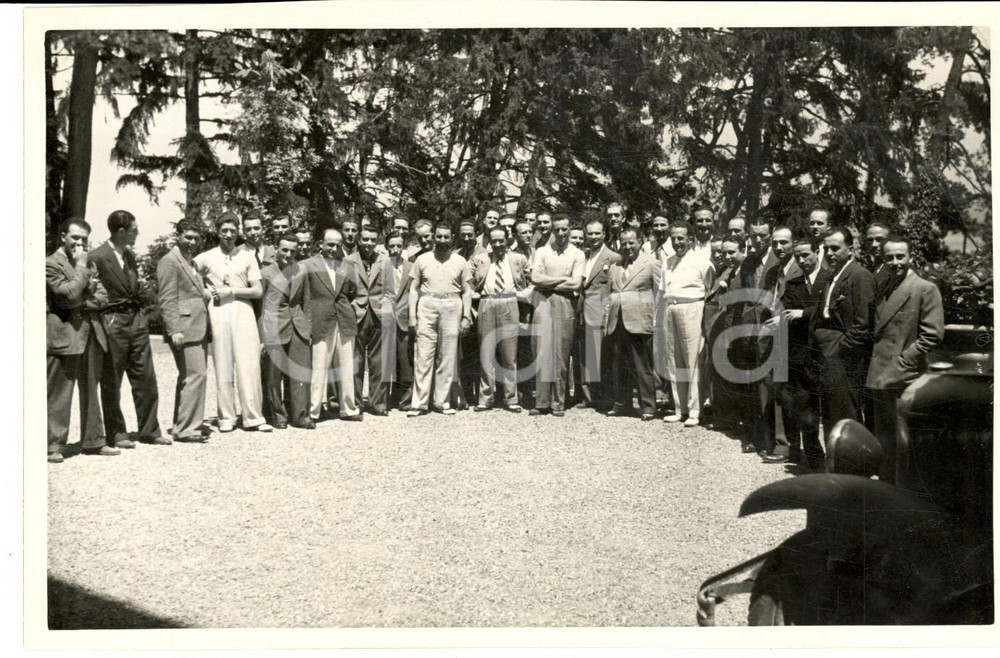 1936 MILANO Parco SEMPIONE Foto di gruppo società di costruzioni - Foto 17x13 cm