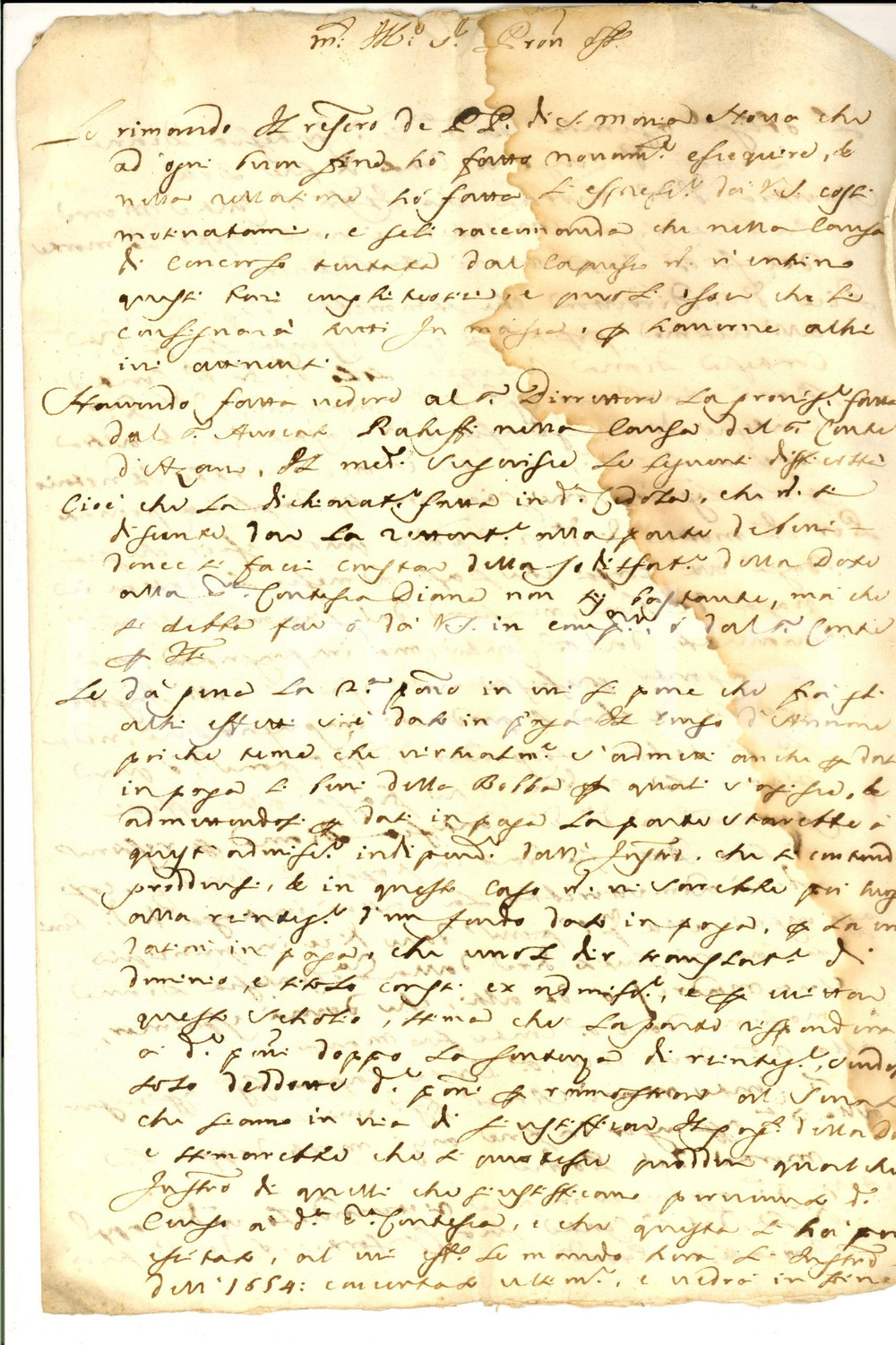 Documento originale, autentico 1711 ASTI Lettera di Ascanio POLA su causa contro il conte d AZZANO per doti 1