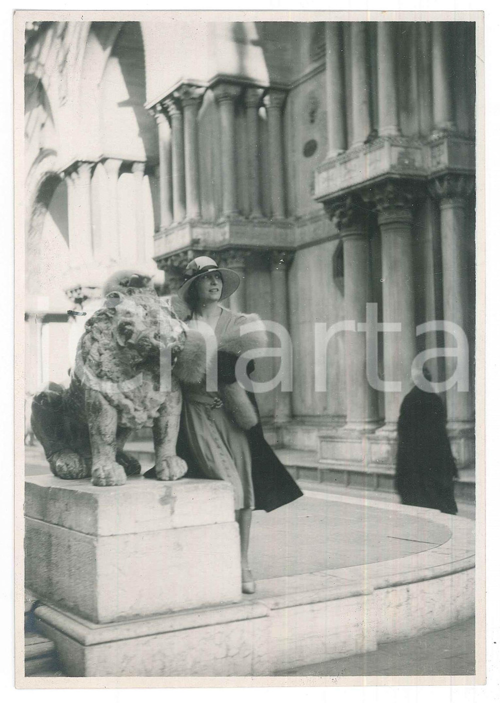 1930 ca VENEZIA Attrice in piazza San Marco - Ritratto *Foto 13x18 cm