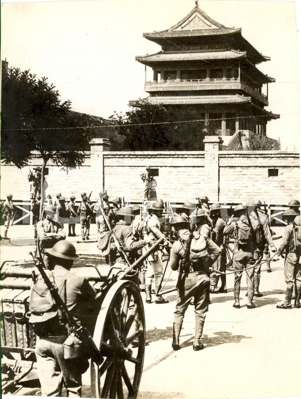 Fotografia d epoca originale 1937 BEIJING Legazione USA rifugio cittadini americani 1