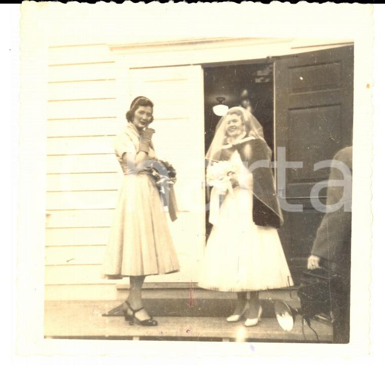 Fotografia d'epoca originale 1952 NEW YORK (USA) Matrimonio di una giovane italoamericana *Foto 9,5 x 9 cm 1