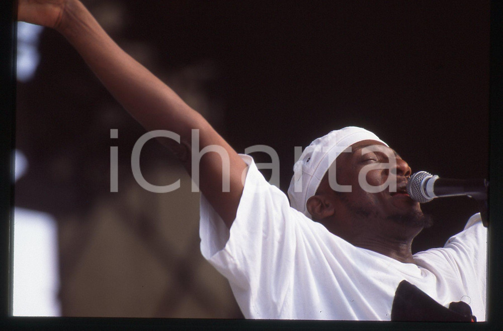 35mm vintage slide* 1990ca ITALIA - MUSICA Jimmy CLIFF durante un'esibizione 8