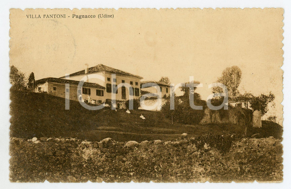 1926 PAGNACCO (UD) Villa Fantoni - Cartolina FP VG  Cartolina postale d'epoca, viaggiata.CONDIZIONI: FAIRFORMATO: FP    originale e autentica 1