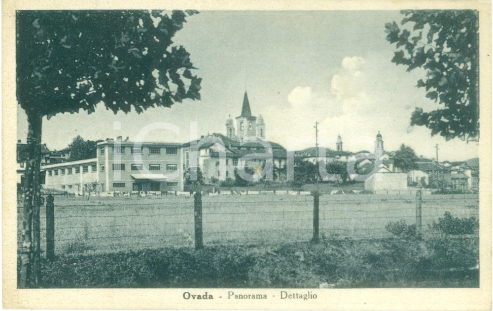 Cartolina originale da collezione 1941 OVADA (AL) Panorama parziale della cittÃ  dai campi *Cartolina FP VG 1