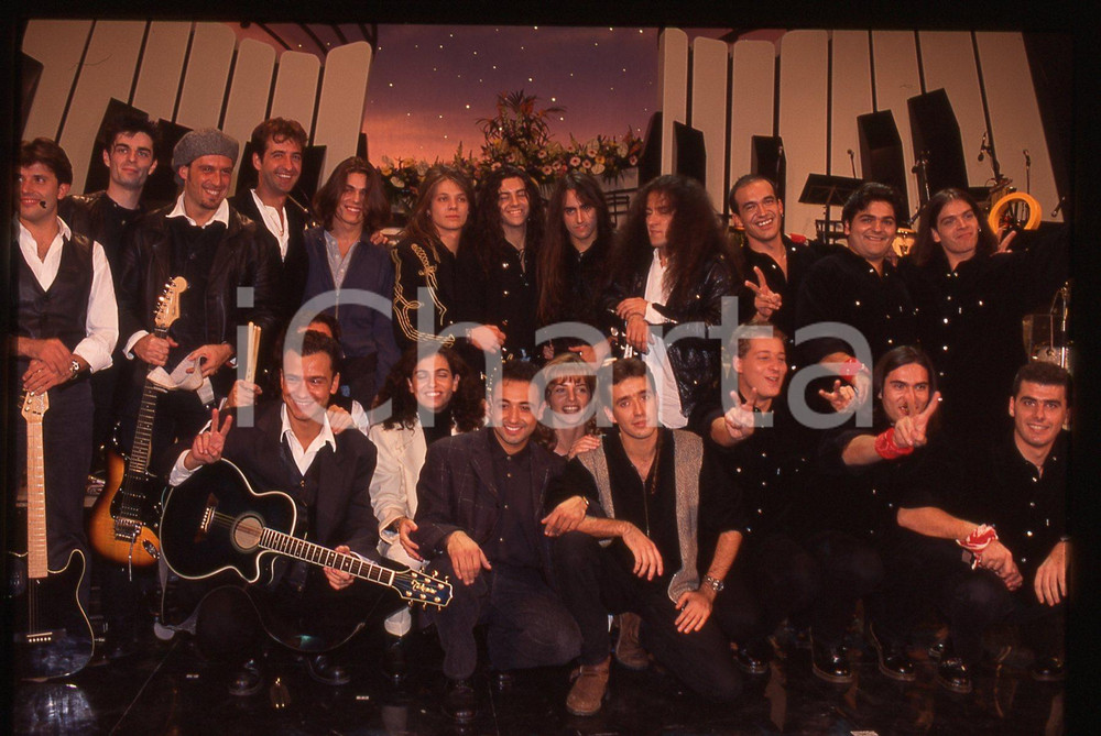 35mm vintage slide*1994 SANREMO GIOVANI Daniele SILVESTRI Dhamm NERI PER CASO 1