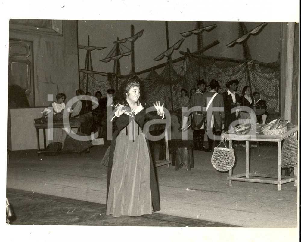 Fotografia d epoca originale 1959 NAPOLI SAN CARLO Soprano Rosetta NOLI nel Matrimonio al convento Foto 1
