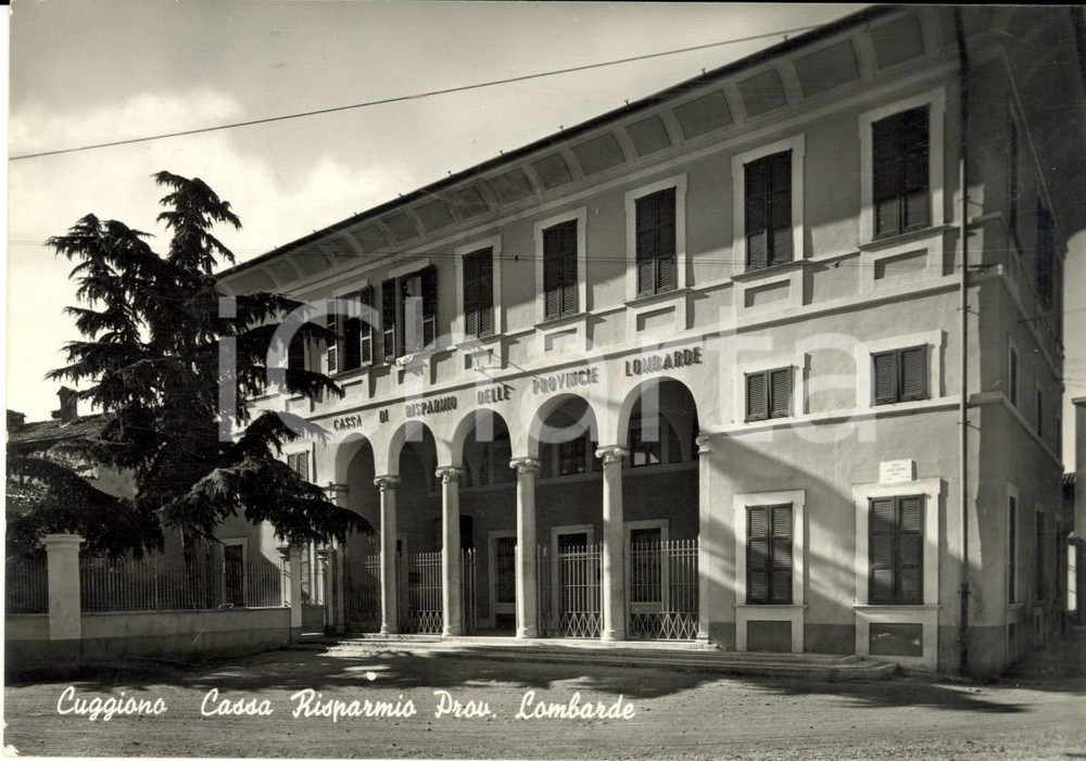 Cartolina originale da collezione 1956 CUGGIONO MI Cassa di Risparmio delle Province LOMBARDE Cartolina FG VG 1