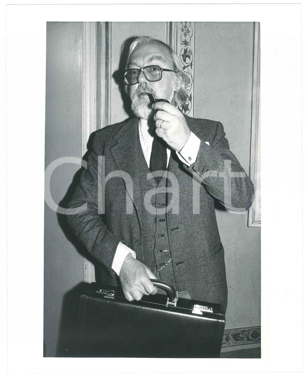 Fotografia d epoca originale 1985 ca MILANO Convegno IL SOLE 24 ORE  Pier Giusto JAEGER  Foto 20x25 cm 6 1