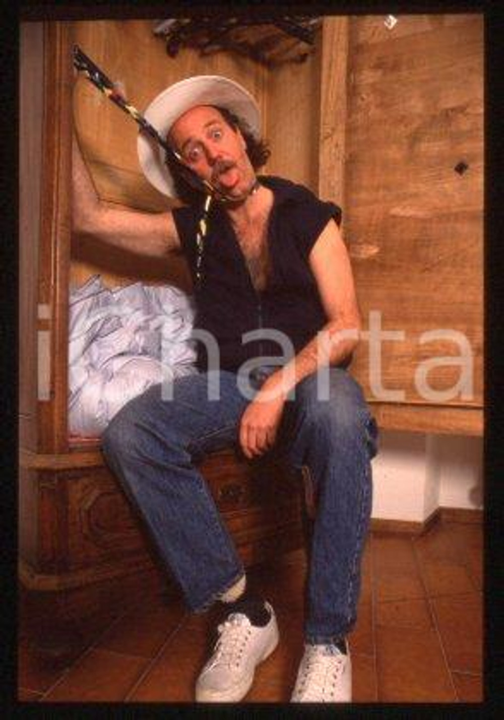 Enio DROVANDI - CINEMA Italian comic actor 1995 ca * 35 mm vintage slide 11