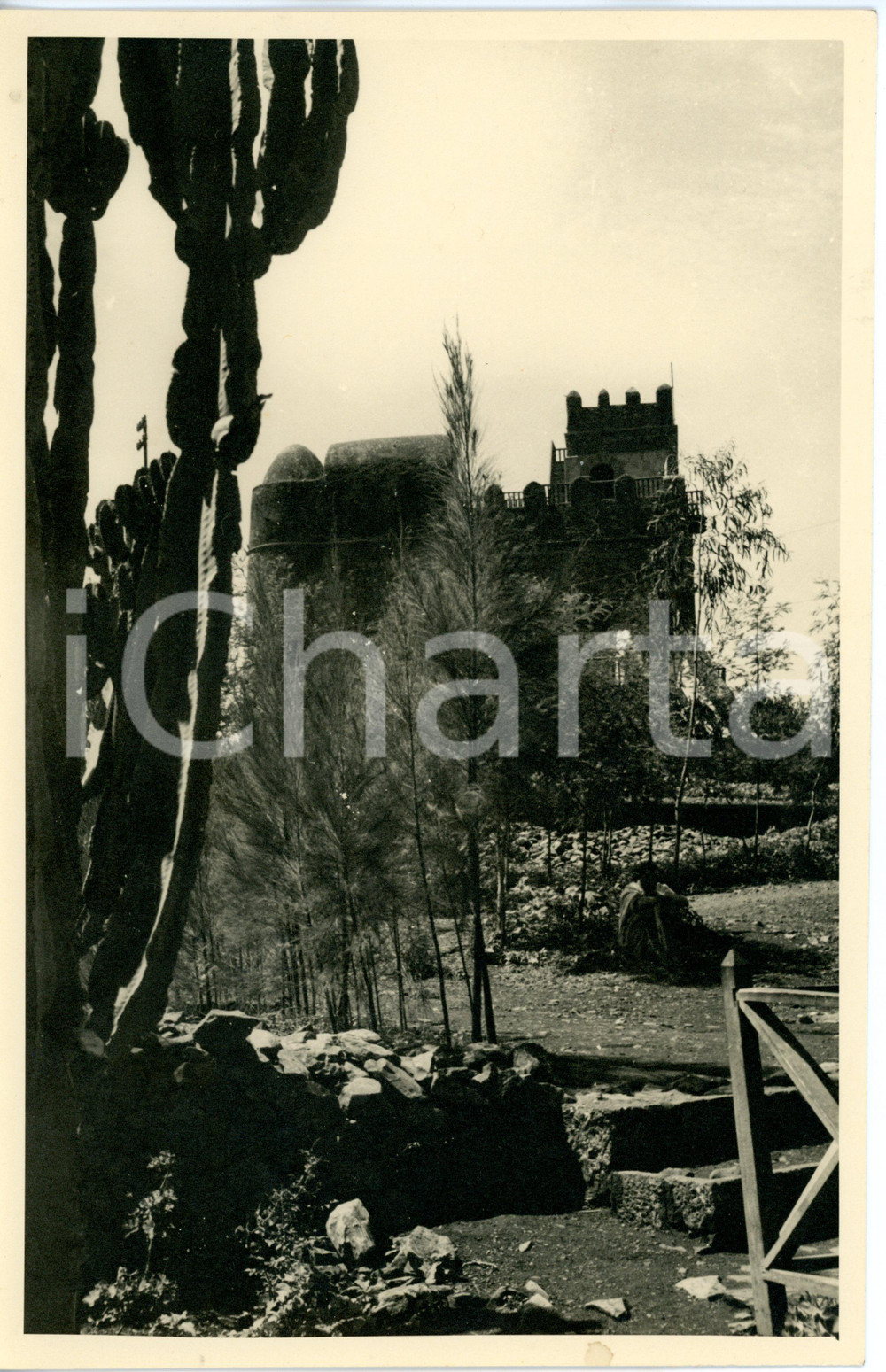 1940 ca GONDAR (ETIOPIA) Scorcio della fortezza di FASIL GHEBBI *Foto 18x24 cm