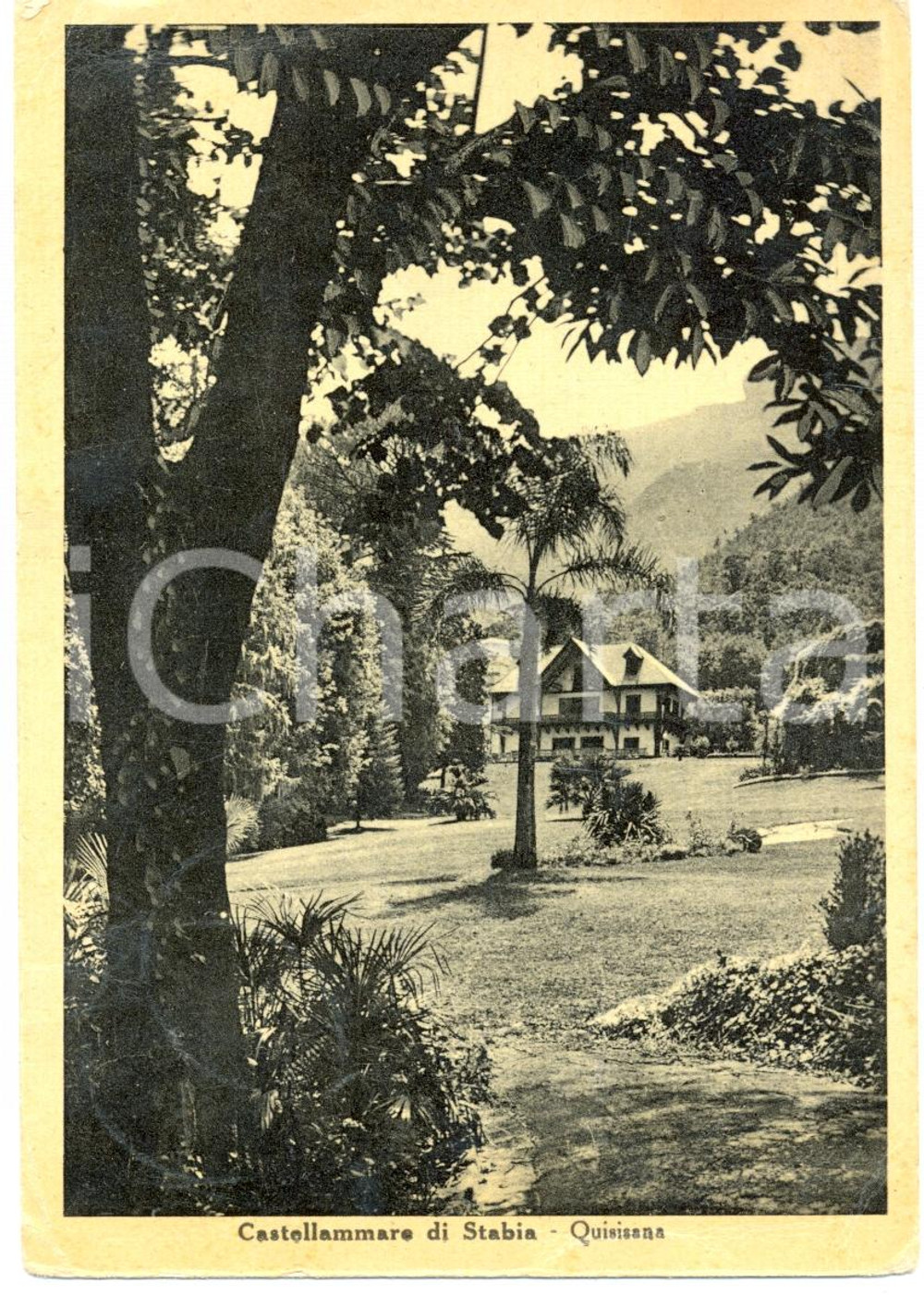 Cartolina originale da collezione 1950 CASTELLAMMARE DI STABIA (NA) Agriturismo QUISISIANA *Cartolina FG VG 1
