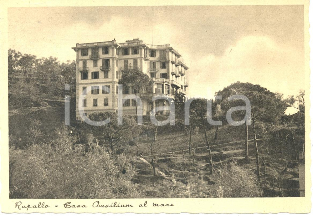Cartolina originale da collezione 1954 RAPALLO (GE) Casa AUXILIUM Figlie Maria Opera SAN GIOVANNI BOSCO *FG VG 1