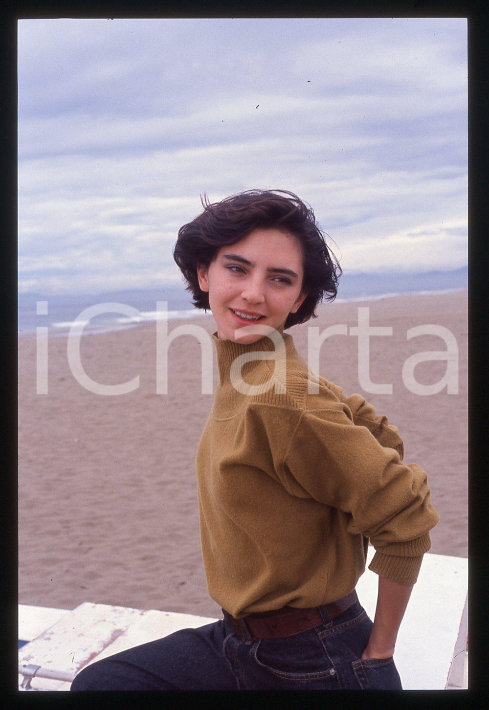 35mm vintage slide* 1995ca VENEZIA LIDO Inês DE MEDEIROS Ritratto attrice (13)