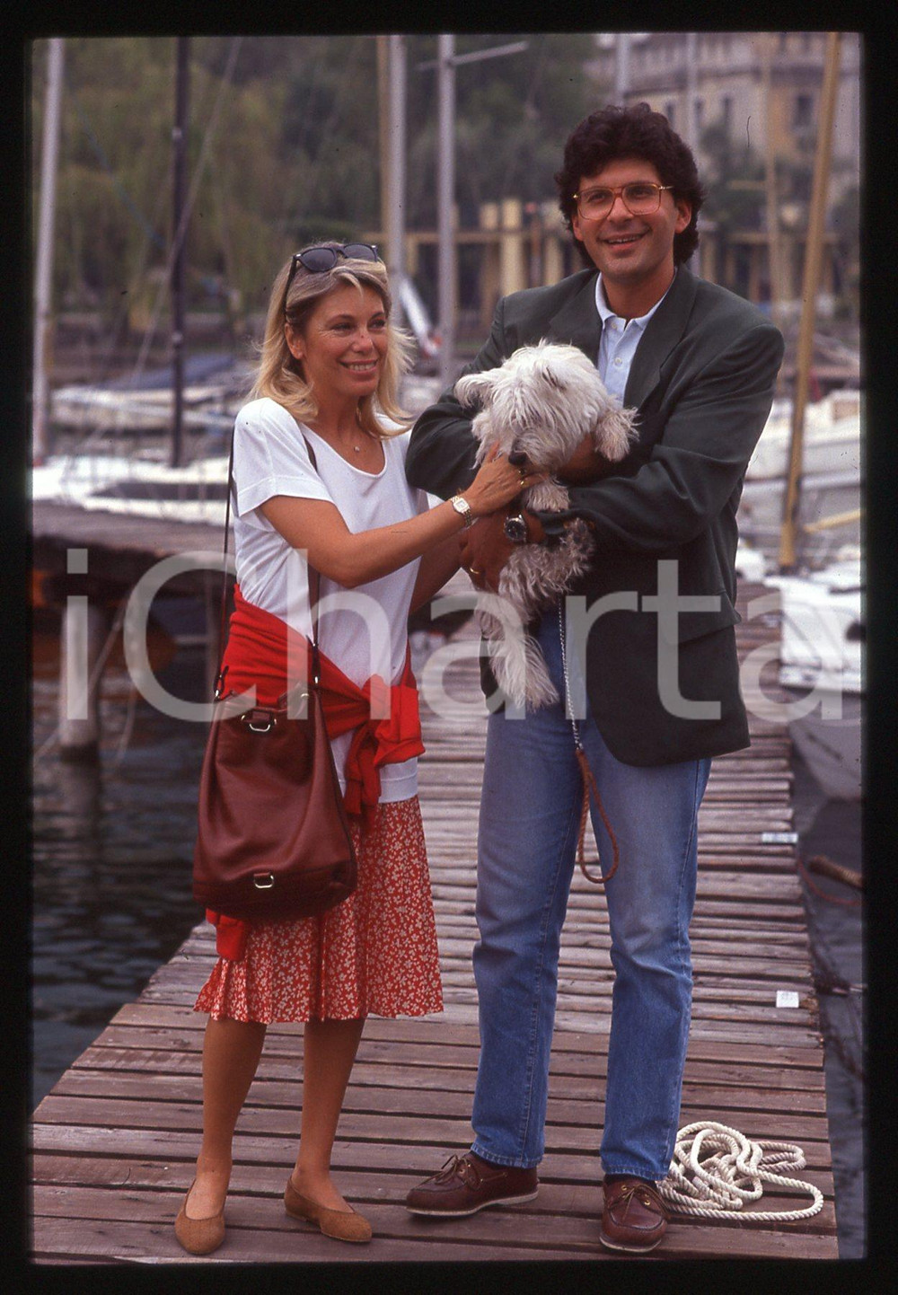 35mm vintage slide* 1990ca COSTUME Rita DALLA CHIESA Fabrizio FRIZZI Ritratto