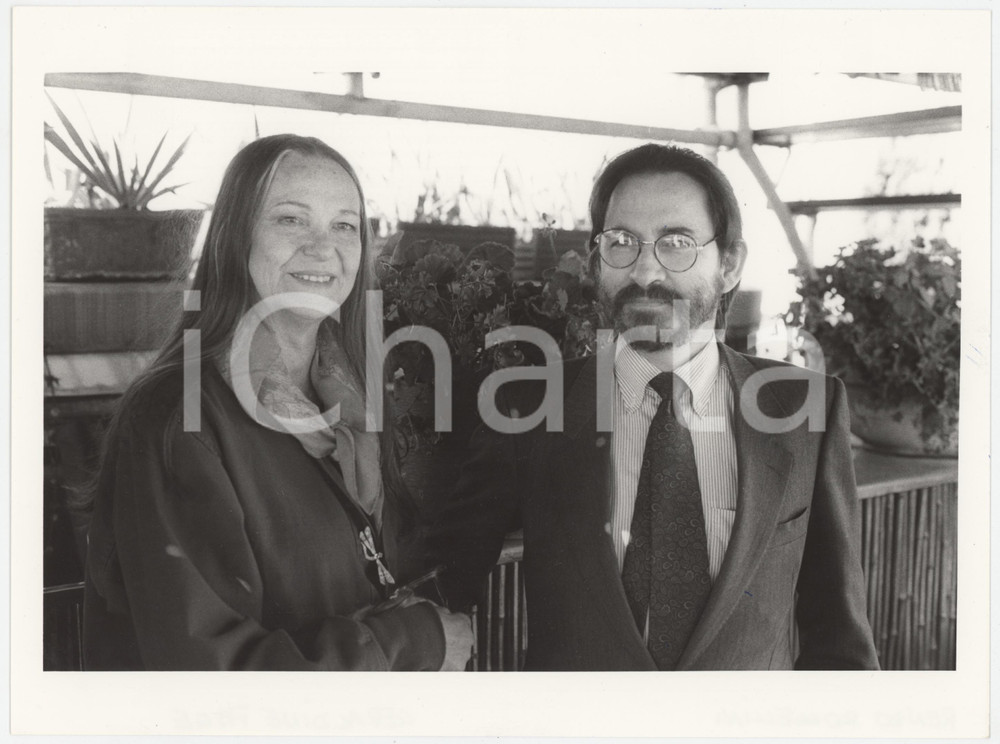 Fotografia d epoca originale 1985 ca CANNES Festival del Cinema  Renzo ROSSELLINI Geraldine PAGE 2 Foto 1
